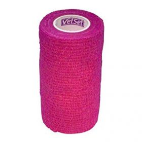 Vetset Wraptec Cohesive Bandage 100mm x 4.5m Pink