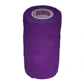 Vetset Wraptec Cohesive Bandage 100mm x 4.5m Purple