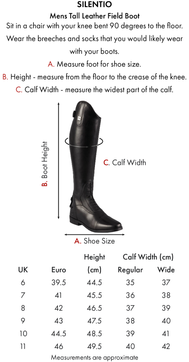 Premier Equine Silentio Mens Tall Leather Field Boots